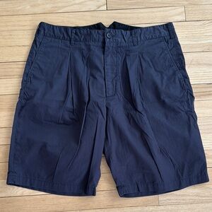 Men's Dk Navy Pleated Shorts